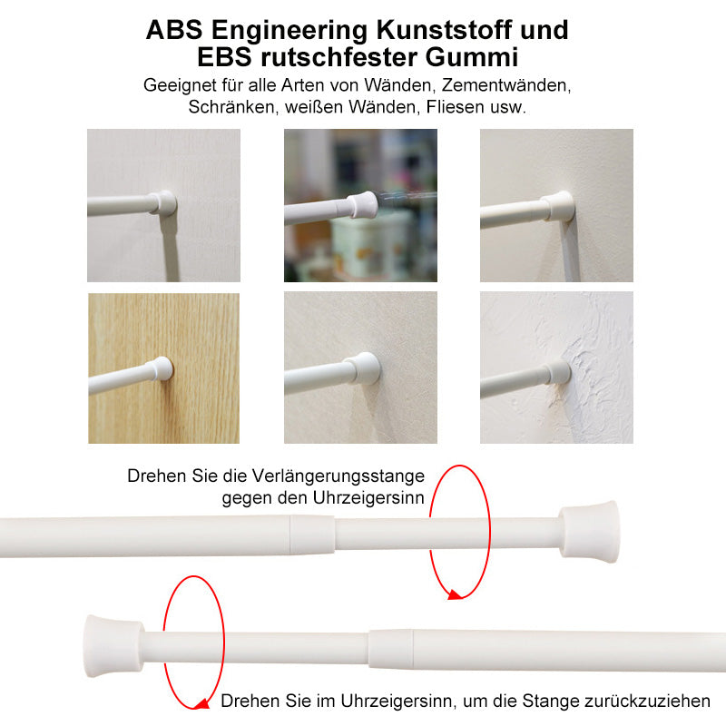 Lochfreie teleskopische Duschvorhangstange