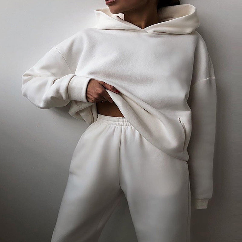 Lässiges Kapuzenpullover-Set Für Damen