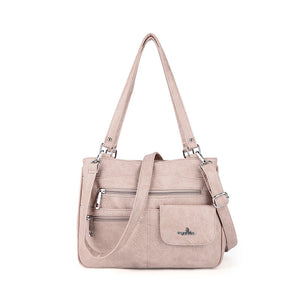 Multifunktionale Umhängetasche Handtasche mit drei Fächern