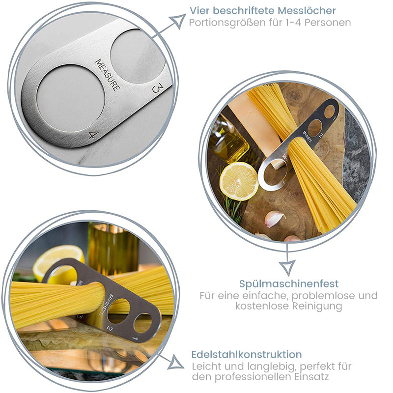 4-Loch-Pasta-Messgerät aus Edelstahl