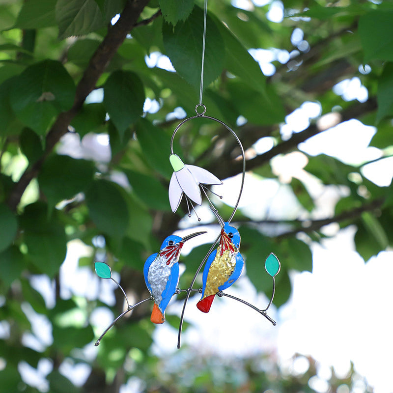 Blauer Kolibri Anhänger Dekoration