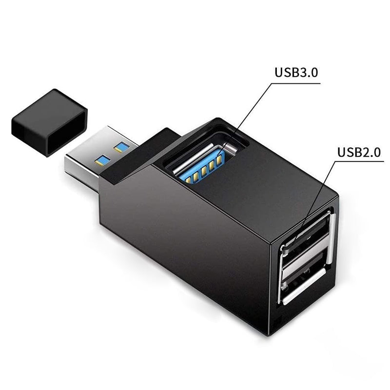 Winziger 3-Anschluss-USB-Hub