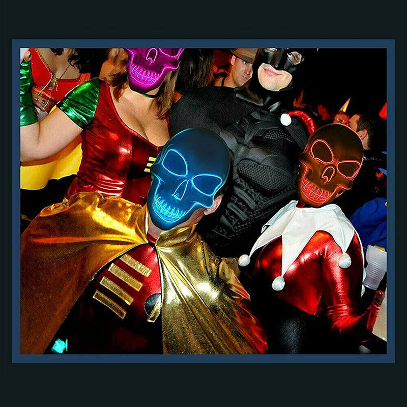 LED leuchtende Totenkopfmaske