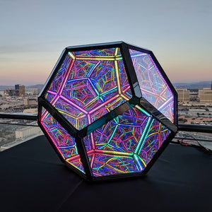 Unendliche farbige Dodekaeder Kunstlampe