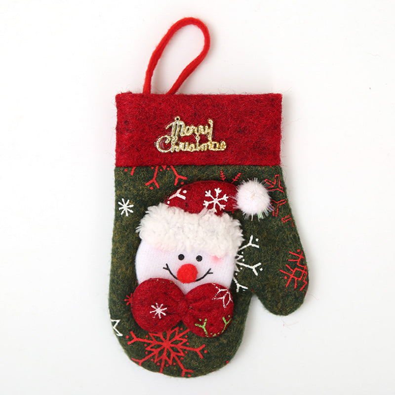 Weihnachtsbesteckset Handschuhe Geschenktüte
