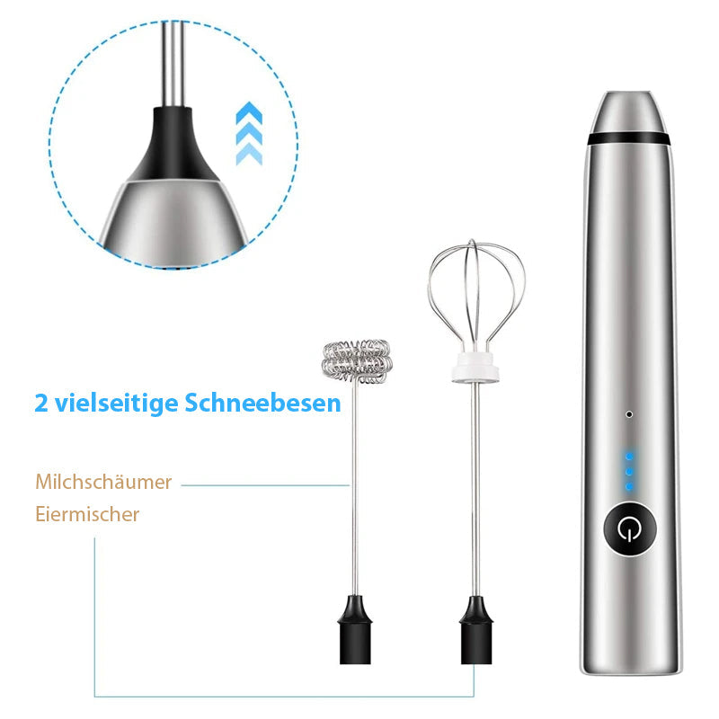 Handheld 2 in 1 Elektrischer Schneebesen & Milchaufschäumer
