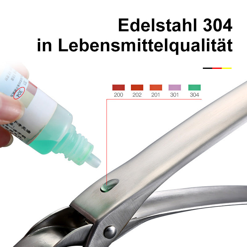 Verbrühungssichere Schüsselklemme aus Edelstahl