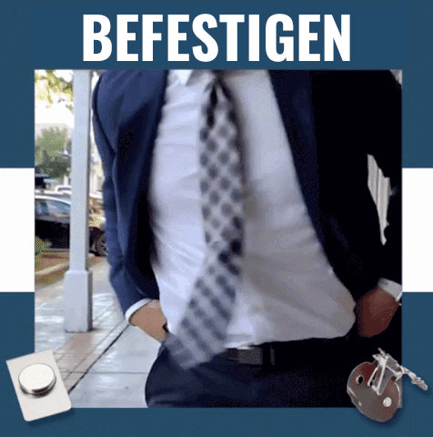 Clips zum Befestigen der Krawatte