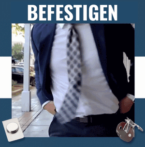 Clips zum Befestigen der Krawatte