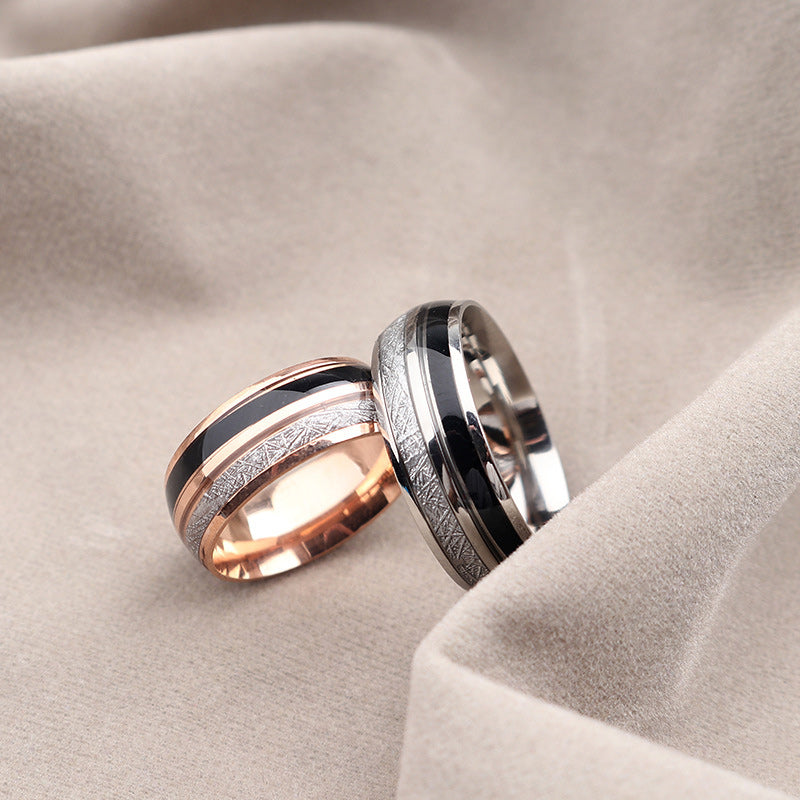 Zweifarbiger Ring aus Edelstahl
