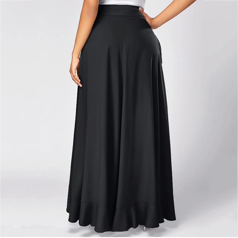 Damen Langer Chiffonrock