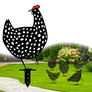 Einzigartige Hühnerkunstdekoration für Garten