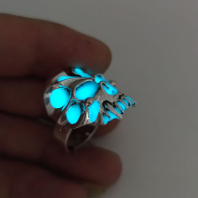 Halloween leuchtender Totenkopf Ring