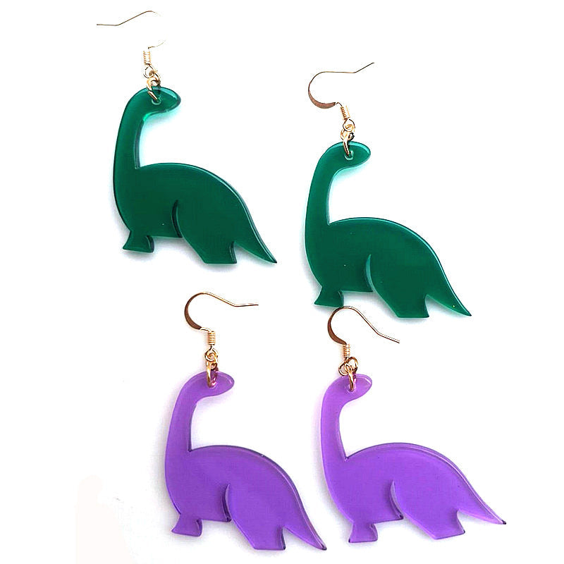 Transparente Dinosaurier-Ohrringe
