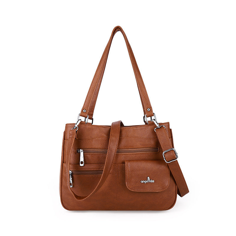 Multifunktionale Umhängetasche Handtasche mit drei Fächern