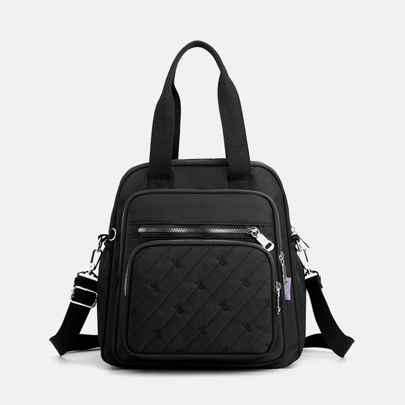 Multifunktionaler, leichter, eleganter Handtaschen-Umhängetaschen-Rucksack mit Prägung