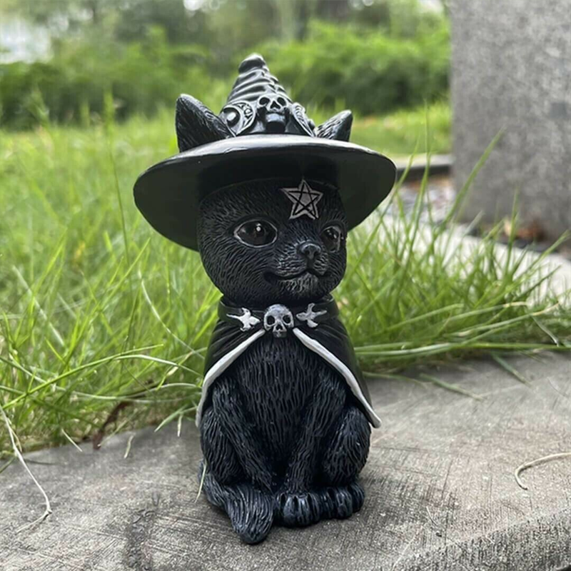 Halloween Katzendekorationen aus Harz