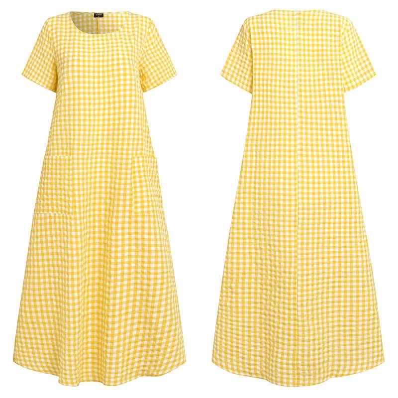Damen Sommer atmungsaktives Kleid