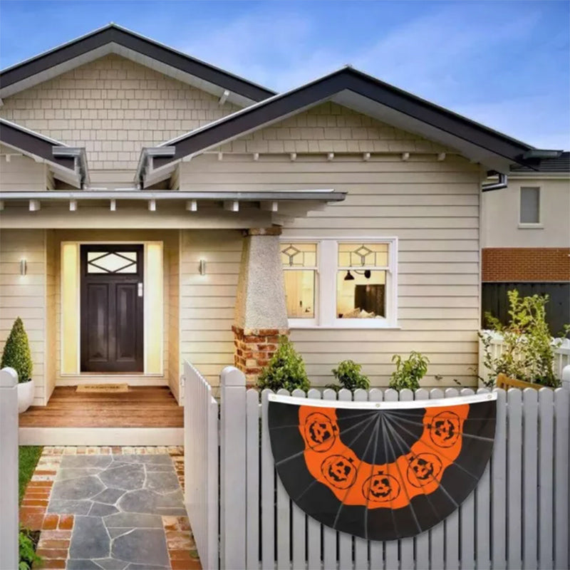 Halloween fächerförmige Kürbis Flagge Dekoration