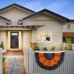 Halloween fächerförmige Kürbis Flagge Dekoration