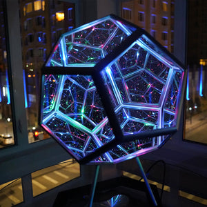 Unendliche farbige Dodekaeder Kunstlampe