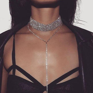 Strass Quaste Halskette