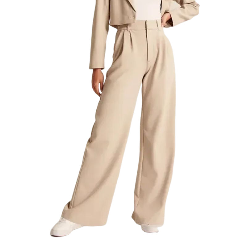 Bequeme taillierte Hose mit weitem Bein