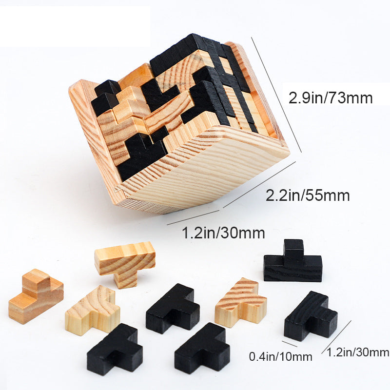 3D Lernspielzeug aus Holz für Kinder und Erwachsene