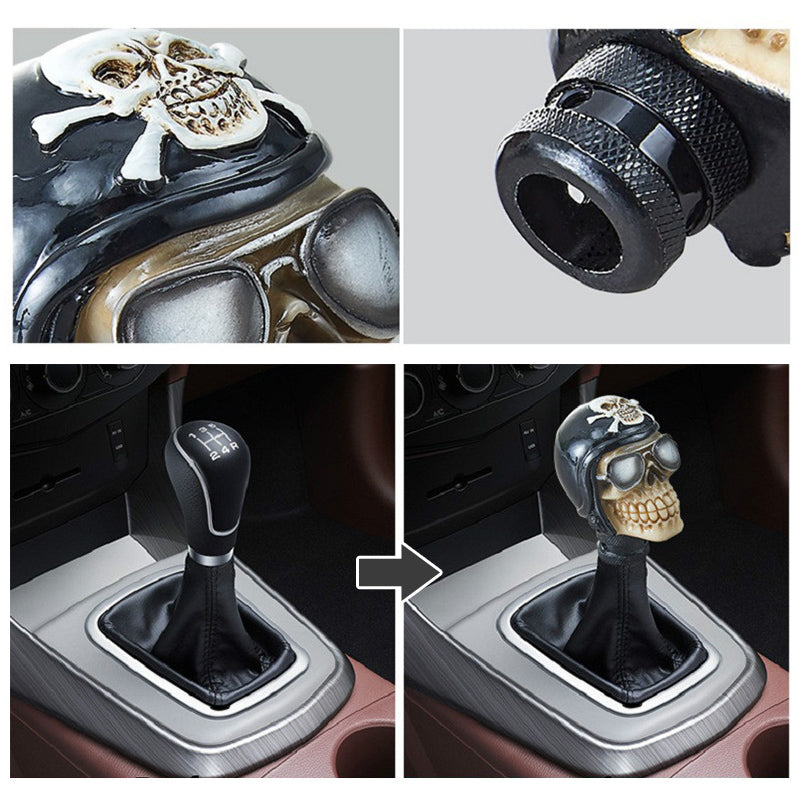 Auto Schalthebel Totenkopf Dekoration