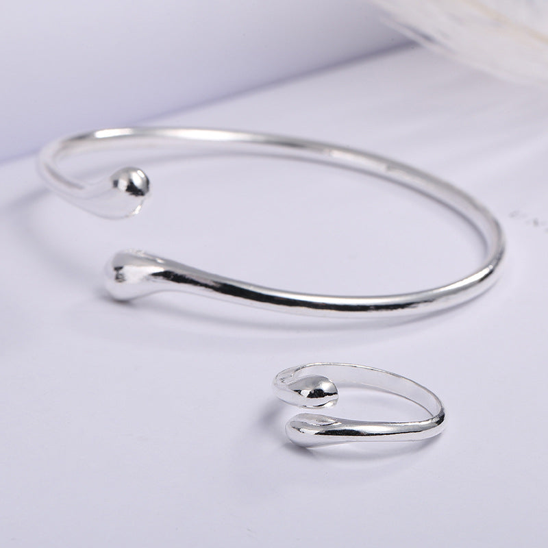 Wassertropfen Vierer Set Schmuck