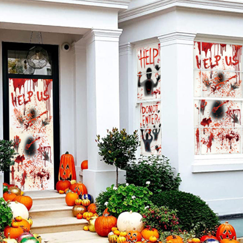 Blutiger Halloween Fensteraufkleber