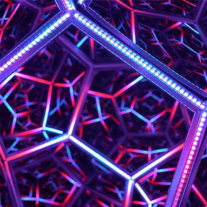 Unendliche farbige Dodekaeder Kunstlampe