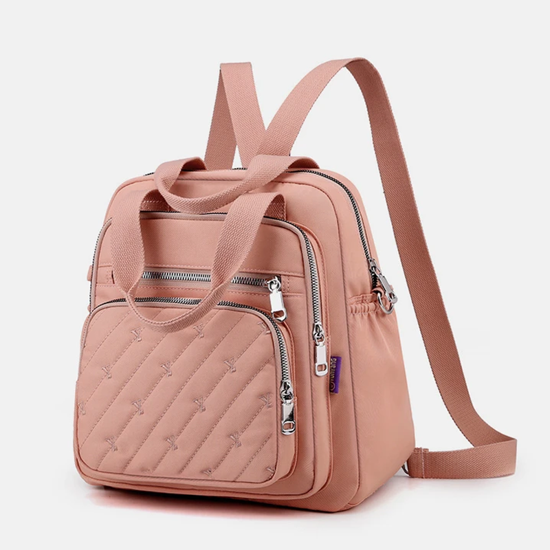 Multifunktionaler, leichter, eleganter Handtaschen-Umhängetaschen-Rucksack mit Prägung