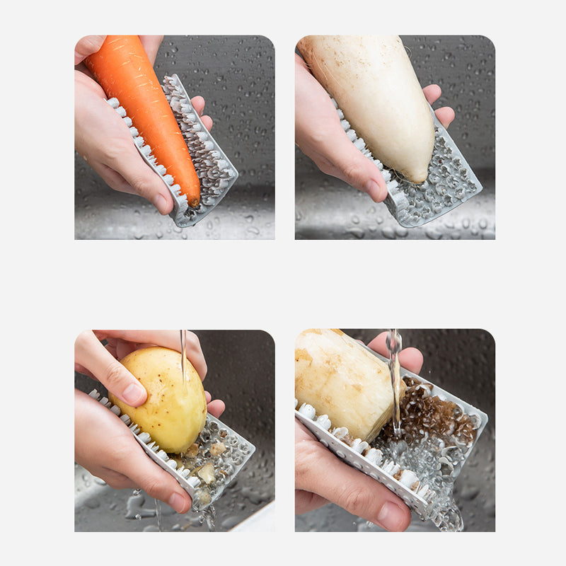 Multifunktionale Reinigungsbürste für Obst- und Gemüseschalen