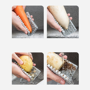 Multifunktionale Reinigungsbürste für Obst- und Gemüseschalen