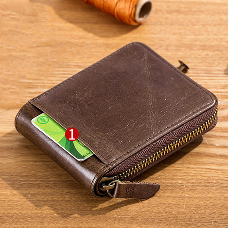 Multifunktionale RFID Geldbörse aus Leder