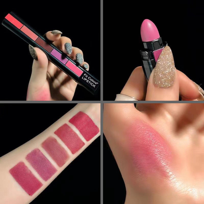 Matter 5-Farben-Lippenstift
