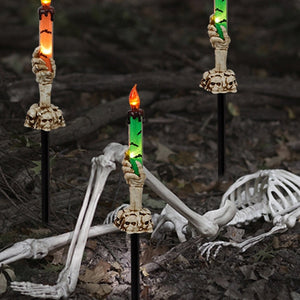 Halloween Skelett Kerzenhalter LED Licht