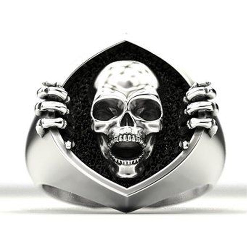 Modischer Totenkopfring aus Legierung