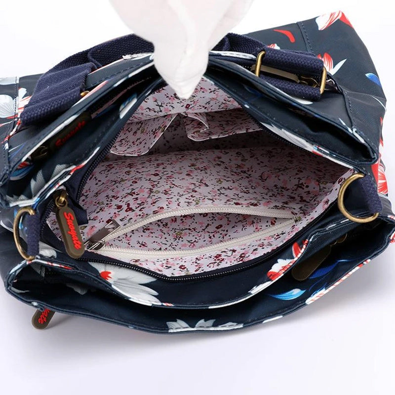 Schultertasche aus Nylon mit großem Fassungsvermögen
