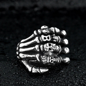Übertriebener Totenkopf Pfoten Ring