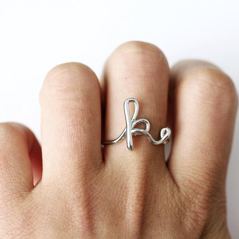 Damen Buchstaben Ring