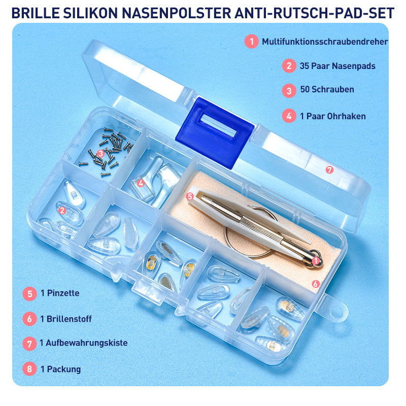 Brille Silikon Nasenpolster Anti-Rutsch-Pad-Set