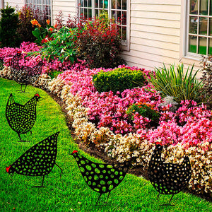Einzigartige Hühnerkunstdekoration für Garten
