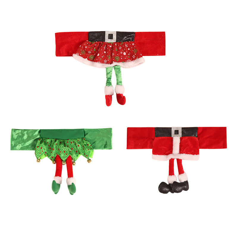 Weihnachtsessen Stuhlbezug Dekoration