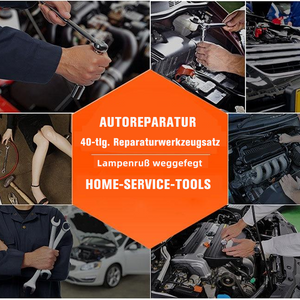 40-tlg. Mehrzweck-Steckschlüssel-Werkzeugsatz für die Fahrrad- oder Autoreparatur