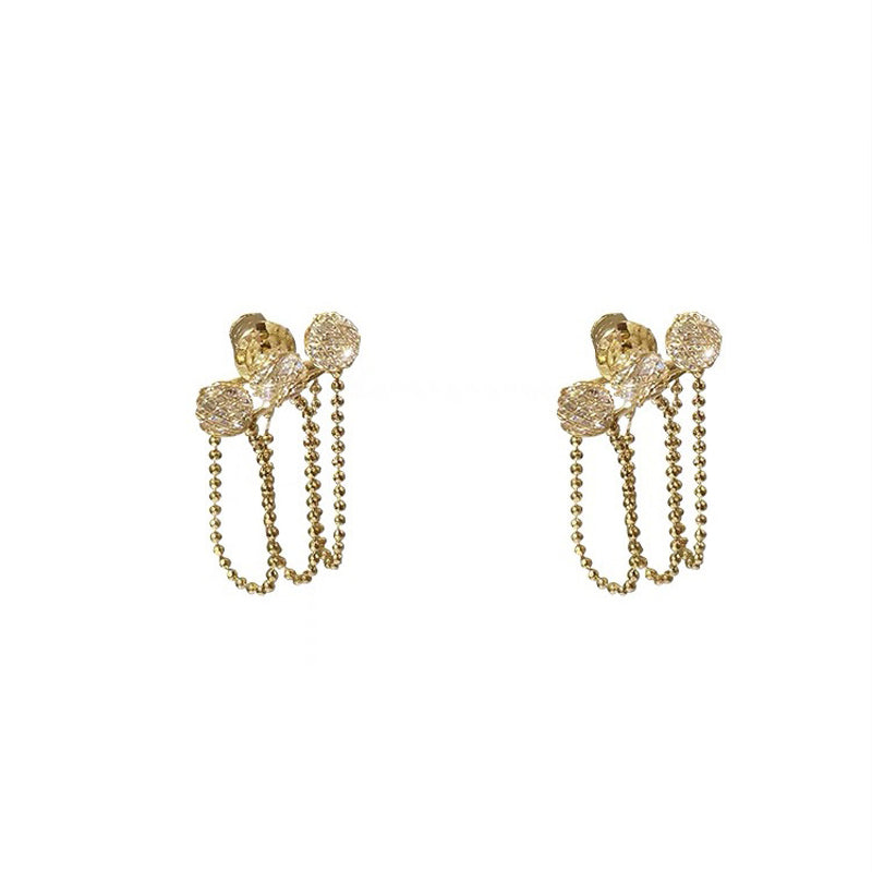 Elegante Ohrringe mit Zirkonia und Quaste