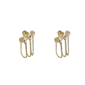 Elegante Ohrringe mit Zirkonia und Quaste