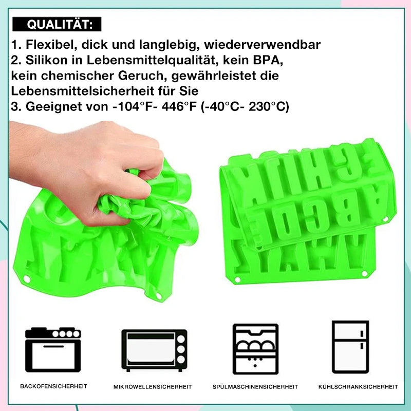 Silikon Buchstaben-Eisform