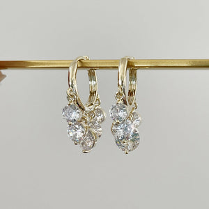 Elegante bunte Kristall Ohrringe